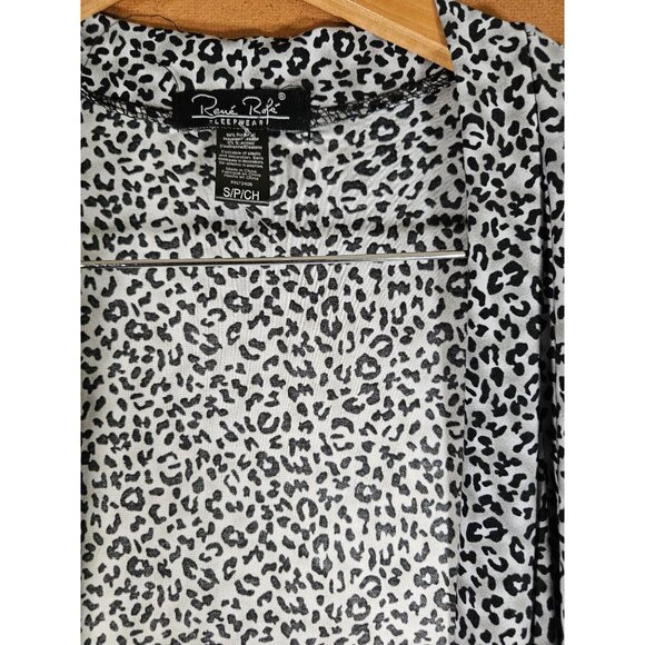 Rene Rofe Sleepwear Women Robe Size S/P Leopard Print - Picture 2 of 8